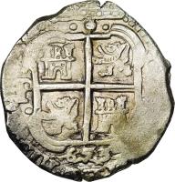 Bolivia coin 4 Reales - Felipe IV (1652 - 1666) obverse obverse of 4 Reales - Felipe IV (1652 - 1666) coin with KM# 18 from Bolivia.