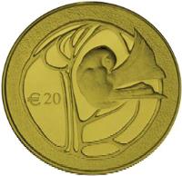 reverse of 20 Euro - 50th Anniversary of the Republic of Cyprus (2010) coin with KM# 95 from Cyprus. Inscription: € 20