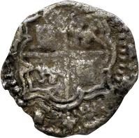 Bolivia coin 1 Real - Felipe III (1596 - 1605) reverse reverse of 1 Real - Felipe III (1596 - 1605) coin with KM# 7 from Bolivia.