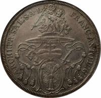 obverse of 1 Taler - Franz Anton von Harrach (1712 - 1722) coin with KM# 311 from Austrian States. Inscription: FRANC ANTO D G ARCHI PR SAL S A L