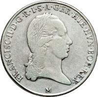 Italian States coin 1 Crocione - Franz II (1792 - 1798) obverse obverse of 1 Crocione - Franz II (1792 - 1798) coin with KM# 239 from Italian States. Inscription: FRANCISC · II · D · G · I · S · A · GER · HIE · HVN · BOH · REX ·