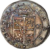 reverse of 1 Mark - Karl IX (1607 - 1611) coin with KM# 28 from Sweden. Inscription: .I. MARK . * . SVENSKA .