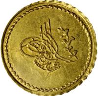 obverse of 1/4 Memduhiye Altin - Abdülmecid I (1839 - 1843) coin with KM# 657 from Ottoman Empire.
