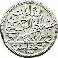 Ottoman Empire coin 30 Para - Abdul Hamid I (1773 - 1780) obverse obverse of 30 Para - Abdul Hamid I (1773 - 1780) coin with KM# 391 from Ottoman Empire.