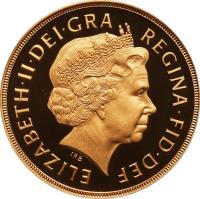 obverse of 2 Pounds - Elizabeth II - 4'th Portrait (2009 - 2014) coin with KM# 1072 from United Kingdom. Inscription: ELIZABETH · II · DEI · GRA REGINA · FID · DEF IRB