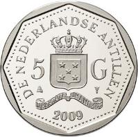 Netherlands Antilles coin 5 Gulden - Beatrix - 100th Anniversary of Antoine Maduro, Father of the Papiamento Language (2009) obverse obverse of 5 Gulden - Beatrix - 100th Anniversary of Antoine Maduro, Father of the Papiamento Language (2009) coin with KM# 79 from Netherlands Antilles. Inscription: DE NEDRLANDSE ANTILLEN 5 G LIBERTATE UNANIMUS 2009
