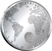 obverse of 5 Euro - Willem-Alexander - Kinderdijk (2014) coin with KM# 358 from Netherlands. Inscription: WILLEM - ALEXANDER KONING DER NEDERLANDEN tm