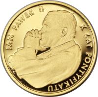 reverse of 2000 Złotych - 10th Anniversary of the Election of Pope John Paul II (1988) coin with Y# 175 from Poland.