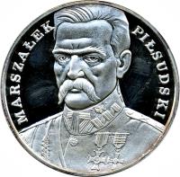 Poland coin 200000 Złotych - Marshal Józef Klemens Piłsudski (1990) reverse reverse of 200000 Złotych - Marshal Józef Klemens Piłsudski (1990) coin with Y# 204 from Poland.