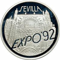 reverse of 200000 Złotych - 1992 EXPO, Seville (1992) coin with Y# 231 from Poland. Inscription: SEVILLA EXPO'92