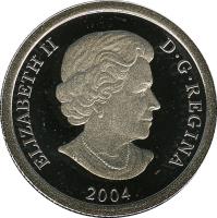 Canada coin 75 Dollars - Elizabeth II - Canadian Wildlife: Grizzly bear (2004) obverse obverse of 75 Dollars - Elizabeth II - Canadian Wildlife: Grizzly bear (2004) coin with KM# 1106 from Canada. Inscription: ELIZABETH II D · G · REGINA 2004