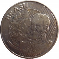 Brazil coin 25 Centavos (1998 - 2014) obverse obverse of 25 Centavos (1998 - 2014) coin with KM# 650 from Brazil. Inscription: BRASIL DEODORO