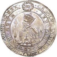 obverse of 4 Mark Svenska - Karl IX (1607 - 1611) coin with KM# 24 from Sweden.
