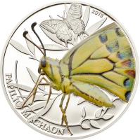 reverse of 2 Dollars - Swallowtail (2013) coin with KM# 457 from Palau. Inscription: 2013 PAPILIO MACHAON