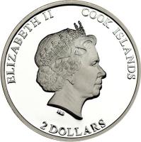 Cook Islands coin 2 Dollars - Elizabeth II - Canonization of Pope John XXIII (2014) obverse obverse of 2 Dollars - Elizabeth II - Canonization of Pope John XXIII (2014) coin from Cook Islands. Inscription: ELIZABETH II COOK ISLANDS IRB 2 DOLLARS