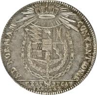 German States coin 1 Taler - Friedrich I Eugen - 300 Years of the Duchy of Württemberg (1795) reverse reverse of 1 Taler - Friedrich I Eugen - 300 Years of the Duchy of Württemberg (1795) coin with KM# 445 from German States. Inscription: AD NORMAM / CONVENTIONIS TERT / DUCAT SECULAR