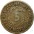 reverse of 5 Rentenpfennig (1923 - 1925) coin with KM# 32 from Germany. Inscription: DEUTSCHES REICH 5 RENTENPFENNIG