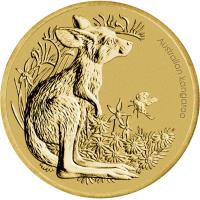 reverse of 1 Dollar - Elizabeth II - Bush Babies: Kangaroo - 4'th Portrait (2011) coin with KM# 1576 from Australia. Inscription: Australian kangaroo