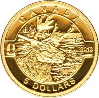 Canada coin 5 Dollars - Elizabeth II - O Canada: Caribou (2013) reverse reverse of 5 Dollars - Elizabeth II - O Canada: Caribou (2013) coin with KM# 1453 from Canada. Inscription: CANADA 2013 5 DOLLARS
