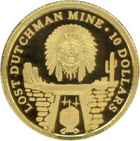 Cook Islands coin 10 Dollars - Elizabeth II - Lost Dutchman's Gold Mine (2006) reverse reverse of 10 Dollars - Elizabeth II - Lost Dutchman's Gold Mine (2006) coin from Cook Islands. Inscription: LOST DUTCHMAN MINE · 10 DOLLARS