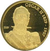 Cook Islands coin 10 Dollars - Elizabeth II - Dependency of New Zealand (2009) reverse reverse of 10 Dollars - Elizabeth II - Dependency of New Zealand (2009) coin with KM# 1233 from Cook Islands. Inscription: OSCAR II 1829 - 1907 2009