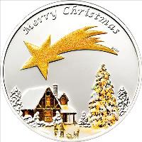 Palau coin 5 Dollars - Christmas (2010) reverse reverse of 5 Dollars - Christmas (2010) coin with KM# 306 from Palau. Inscription: Merry Christmas 2010
