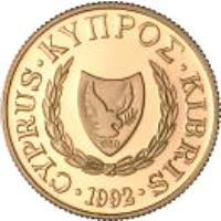 obverse of 20 Pounds - Special Government Fund for the erection of a new building for the Cyprus Museum (1992) coin with KM# 68 from Cyprus. Inscription: CYPRUS · KYΠPΟΣ · KIBRIS · 1992 ·