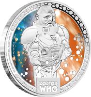 reverse of 1 Dollar - Elizabeth II - Doctor Who Monsters: Sontarans (2014) coin from Niue. Inscription: DOCTOR WHO
