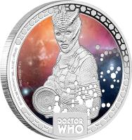 reverse of 1 Dollar - Elizabeth II - Doctor Who Monsters: Silurians (2014) coin from Niue. Inscription: DOCTOR WHO