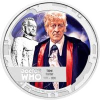 Niue coin 1 Dollar - Elizabeth II - Doctor Who: 3rd Doctor (2013) reverse reverse of 1 Dollar - Elizabeth II - Doctor Who: 3rd Doctor (2013) coin with KM# 1096 from Niue.