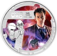reverse of 1 Dollar - Elizabeth II - Doctor Who: 10th Doctor (2013) coin with KM# 1103 from Niue.