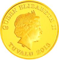Tuvalu coin 30 Dollars - Elizabeth II - Year of the Snake: Success (2013) obverse obverse of 30 Dollars - Elizabeth II - Year of the Snake: Success (2013) coin from Tuvalu. Inscription: QUEEN ELIZABETH II TUVALU 2013