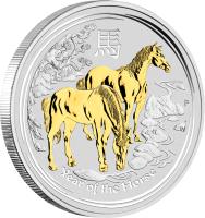 Australia coin 1 Dollar - Elizabeth II - Lunar Year: Year of Horse - 4'th Portrait (2014) reverse reverse of 1 Dollar - Elizabeth II - Lunar Year: Year of Horse - 4'th Portrait (2014) coin from Australia. Inscription: Year of the Horse