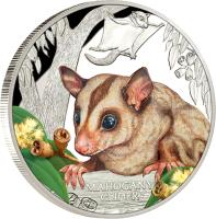 reverse of 1 Dollar - Elizabeth II - Endangered and Extinct: Mahogany Glider (2015) coin with KM# 262 from Tuvalu. Inscription: MAHOGANY GLIDER