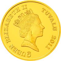 Tuvalu coin 30 Dollars - Elizabeth II - Year of the Rabbit: Longevity (2011) obverse obverse of 30 Dollars - Elizabeth II - Year of the Rabbit: Longevity (2011) coin from Tuvalu. Inscription: QUEEN ELIZABETH II TUVALU 2011
