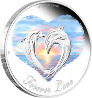 reverse of 50 Cents - Elizabeth II - Forever love (2013) coin from Tuvalu. Inscription: FOREVER LOVE