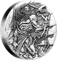 Tuvalu coin 2 Dollars - Elizabeth II - Gods of Olympus: Zeus (2014) reverse reverse of 2 Dollars - Elizabeth II - Gods of Olympus: Zeus (2014) coin with KM# 263 from Tuvalu. Inscription: ZEUS