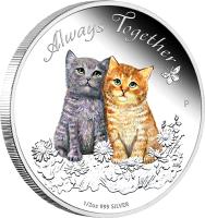 reverse of 50 Cents - Elizabeth II - Always Together (2015) coin from Tuvalu. Inscription: Always Together P