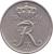 obverse of 10 Øre - Frederik IX (1960 - 1972) coin with KM# 849 from Denmark. Inscription: FR IX 1967 C ♥ S