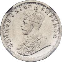 India coin 1/4 Rupee - George V (1911) obverse obverse of 1/4 Rupee - George V (1911) coin with KM# 517 from India. Inscription: GEORGE V KING EMPEROR