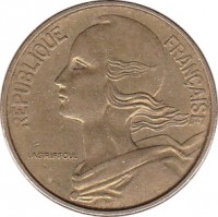 France coin 50 Centimes (1962 - 1964) obverse obverse of 50 Centimes (1962 - 1964) coin with KM# 939 from France. Inscription: REPUBLIQUE FRANÇAISE LAGRIFFOUL
