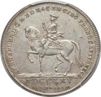 German States coin 1/4 Taler - Alexander (1765) obverse obverse of 1/4 Taler - Alexander (1765) coin with KM# 265 from German States. Inscription: ALEXANDER.D.G.M.B.D.B.&.S.E.N.CIRC:FRANC:CAPITANEVS MDCCLXV. SCHWABACH