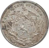 German States coin 1/4 Taler - Alexander (1765) reverse reverse of 1/4 Taler - Alexander (1765) coin with KM# 265 from German States. Inscription: SECVRITATI PVBLICAE.