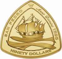 Bermuda coin 90 Dollars - Elizabeth II - Shipwreck: The reverse of 90 Dollars - Elizabeth II - Shipwreck: The