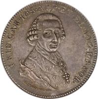 obverse of 1 Taler - Friedrich Karl Joseph (1794) coin with KM# 398 from German States. Inscription: FRID · CAR · IOS · AEP · ET · EL · MOG · EP · WOR · I · LINDENSCHMIT ·