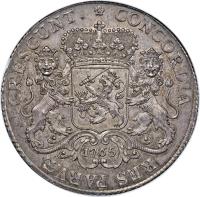 Dutch Republic coin 1 Ducaton (1757 - 1793) obverse obverse of 1 Ducaton (1757 - 1793) coin with KM# 90.2 from Dutch Republic. Inscription: CONCORDIA - RES PARVÆ - CRESCUNT