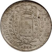 Ragusa coin 2 Ducati (1792 - 1795) reverse reverse of 2 Ducati (1792 - 1795) coin with KM# 21 from Ragusa. Inscription: LIBERTAS FIDE · ET · IVST DVGE DEO G.A. 1794