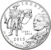 United States coin 1/2 Dollar - U.S. Marshals Service 225th Anniversary (2015) obverse obverse of 1/2 Dollar - U.S. Marshals Service 225th Anniversary (2015) coin with KM# 602 from United States. Inscription: LIBERTY 1789 2014 2015 IN GOD WE TRUST