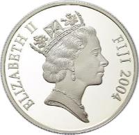 Fiji coin 2 Dollars - Elizabeth II - World Cup Football 2006 (2004) obverse obverse of 2 Dollars - Elizabeth II - World Cup Football 2006 (2004) coin with KM# 108 from Fiji. Inscription: ELIZABETH II FIJI 2004 RDM