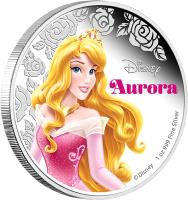 Niue coin 2 Dollars - Elizabeth II - Disney Characters: Aurora (2015) reverse reverse of 2 Dollars - Elizabeth II - Disney Characters: Aurora (2015) coin from Niue. Inscription: Disney AURORA